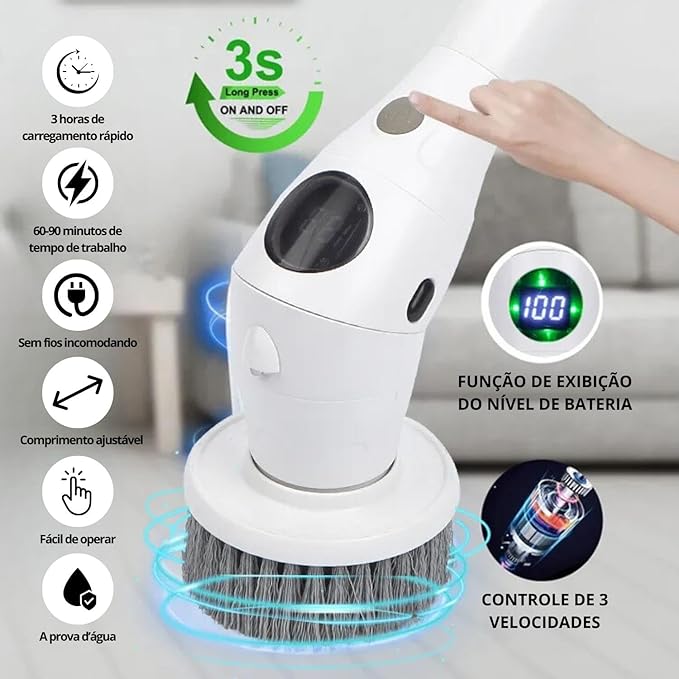 8-in-1 Electric Cleaning Brush: The Revolution in Cleaning Your Home!