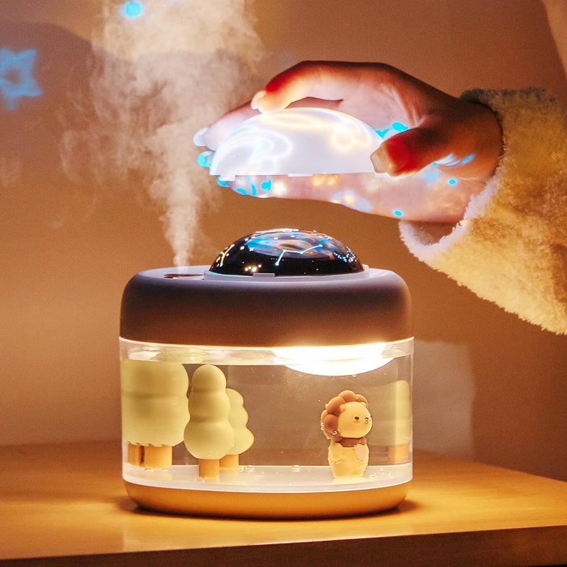 2-in-1 Portable Humidifier and Projector Light – Perfect for Kids’ Bedrooms