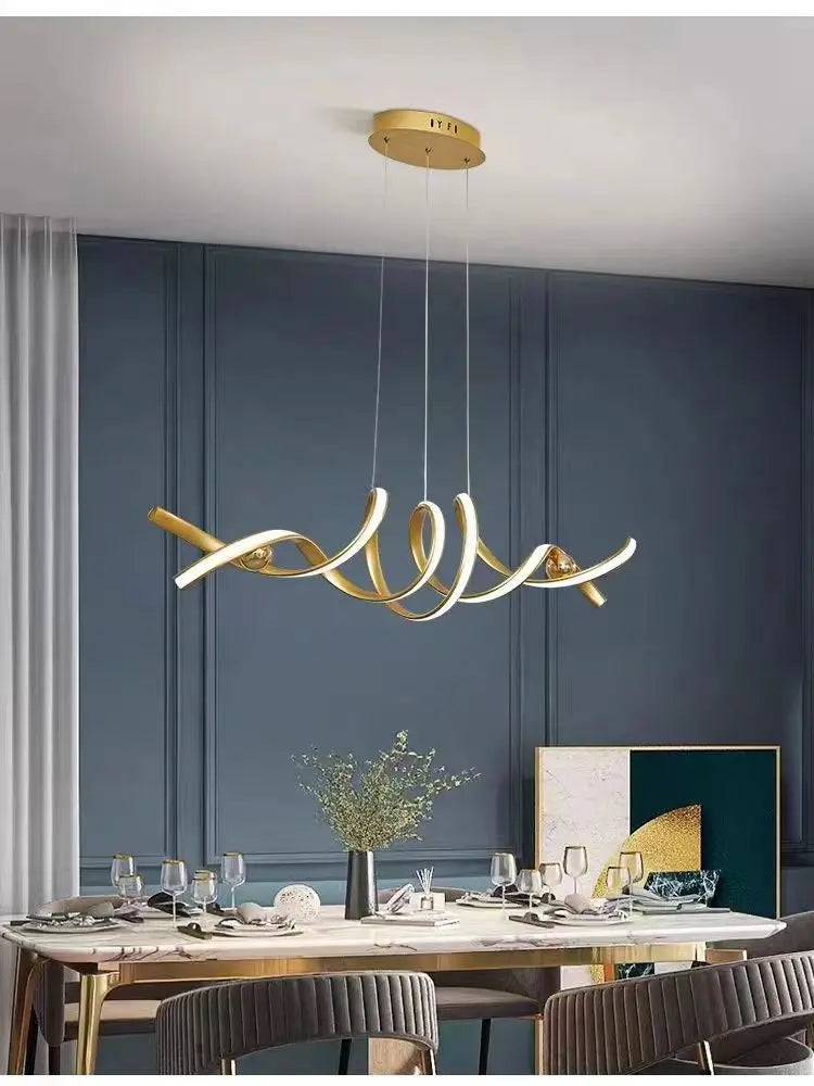 Elegância e Estilo: Lustre Pendente de LED para Sala de Jantar, Sala de Estar ou Cozinha – Iluminação Moderna e Sofisticada