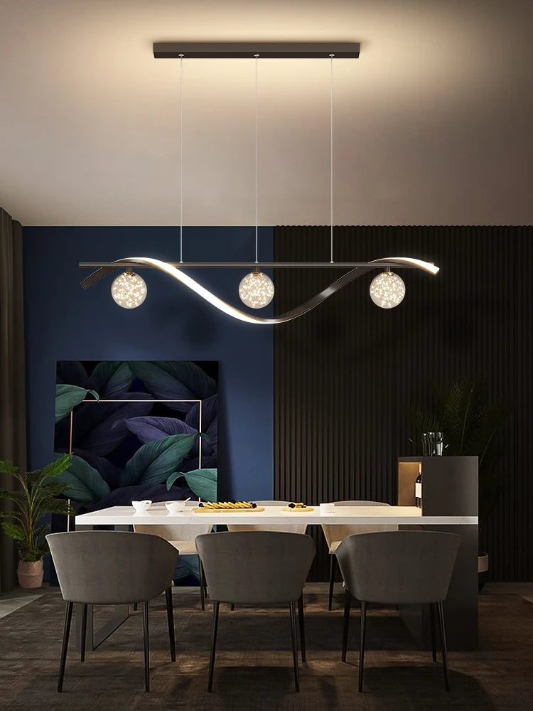 Ilumine Seu Espaço com Estilo: Lâmpada Pendente LED Minimalista Ajustável para Sala de Jantar, Cozinha e Mais!