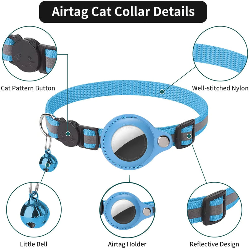 Coleira para Gatos com Suporte para AirTag