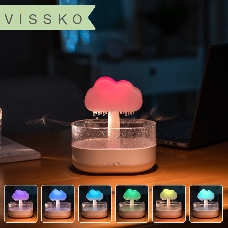 Umidificador Nuvem: Aromas, Gotas e Luzes para um Ambiente Relaxante