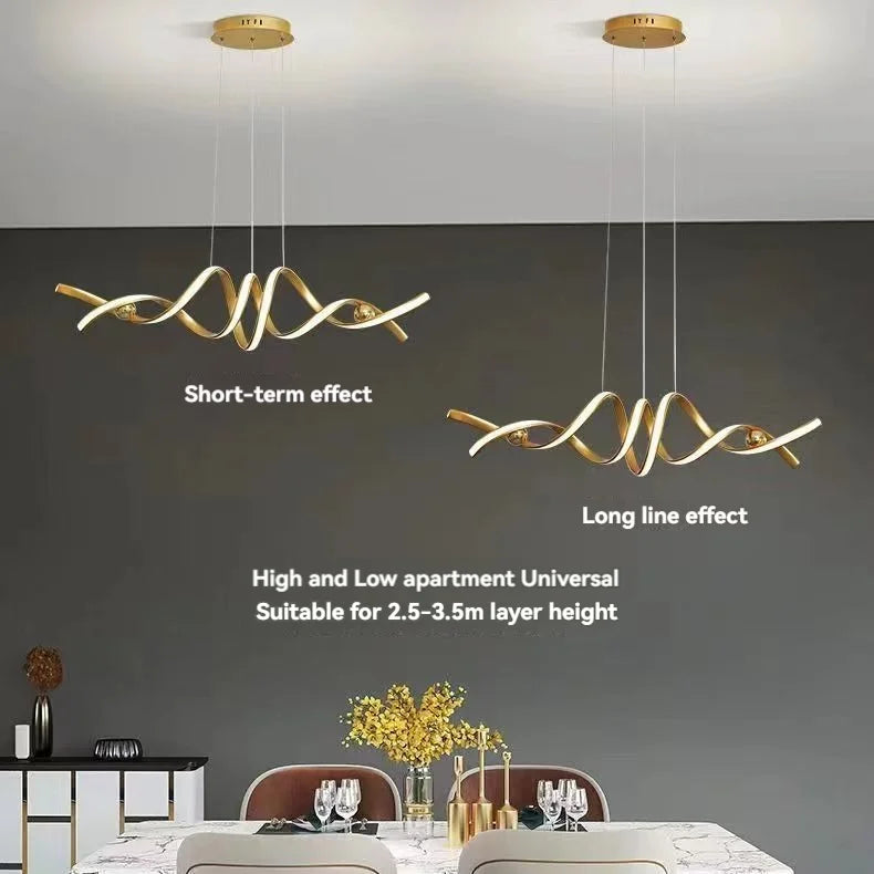 Elegância e Estilo: Lustre Pendente de LED para Sala de Jantar, Sala de Estar ou Cozinha – Iluminação Moderna e Sofisticada