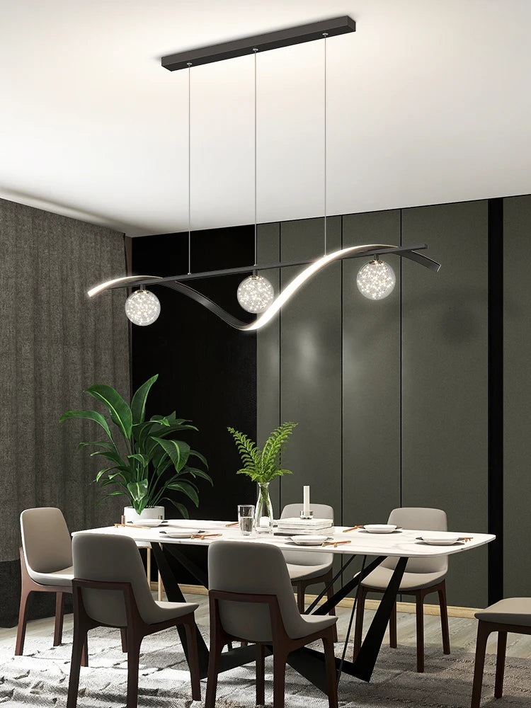 Ilumine Seu Espaço com Estilo: Lâmpada Pendente LED Minimalista Ajustável para Sala de Jantar, Cozinha e Mais!