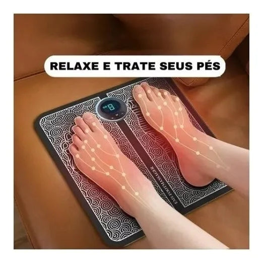 Relaxe e Revitalize: Tapete de Massagem Elétrico para Pés e Pernas!