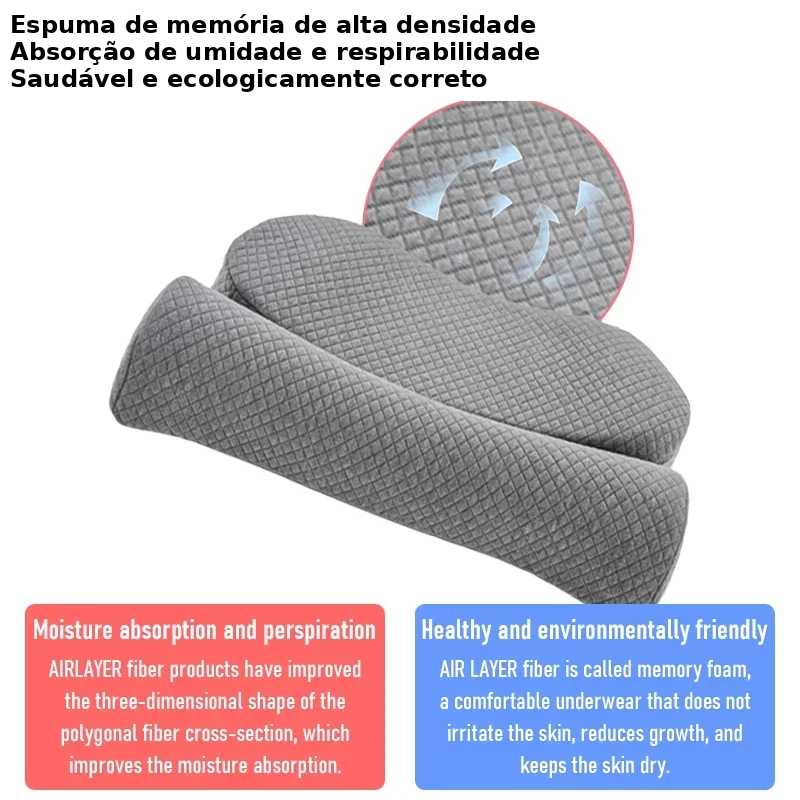 Travesseiro Cervical de Espuma Viscoelástica: Tecido Tricotado, Núcleo de Cubos de Água e Design Ergonômico para Cuidados com a Saúde