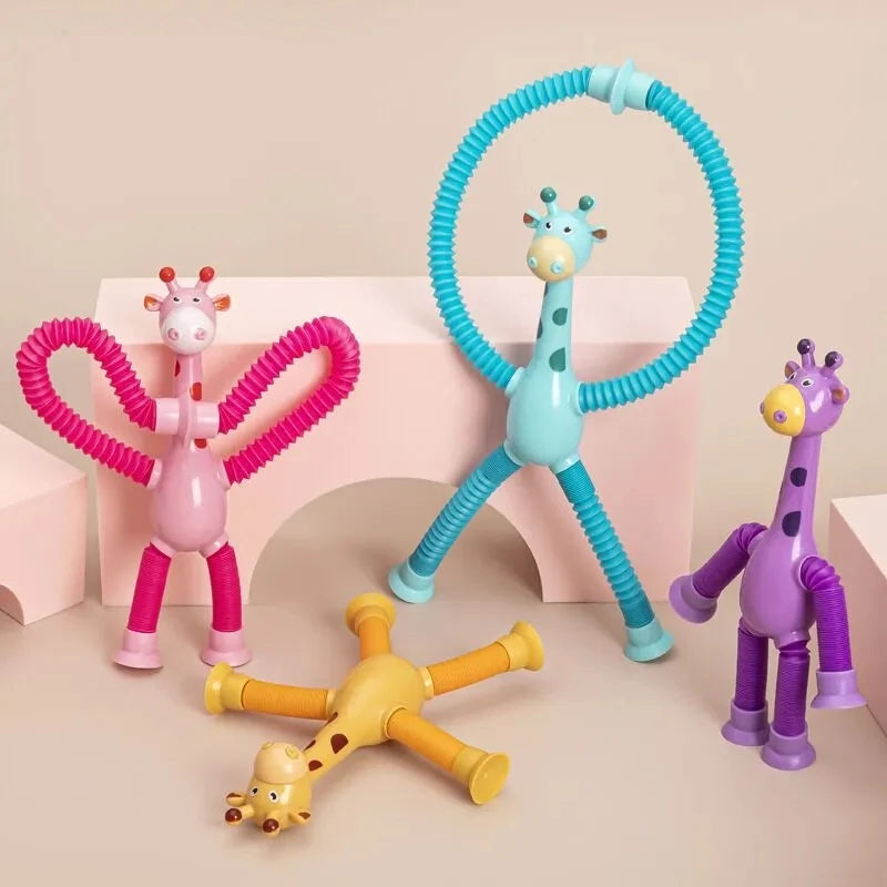 Telescopic Giraffe: Anti-Stress Toy with Suction Cups for Kids