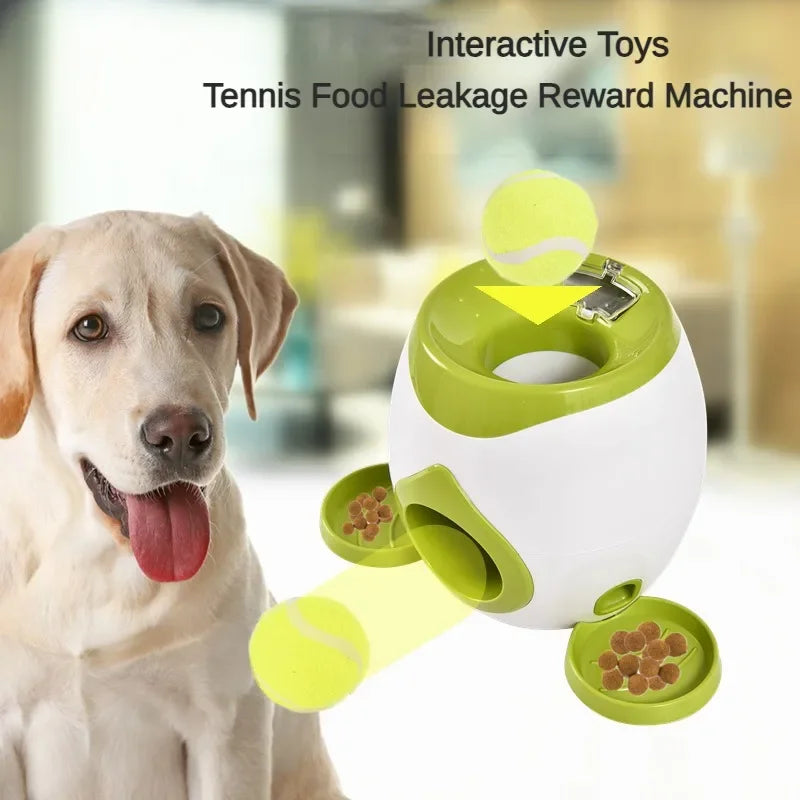 2-in-1 Tennis Ball Launcher: Fun and Food for Dogs