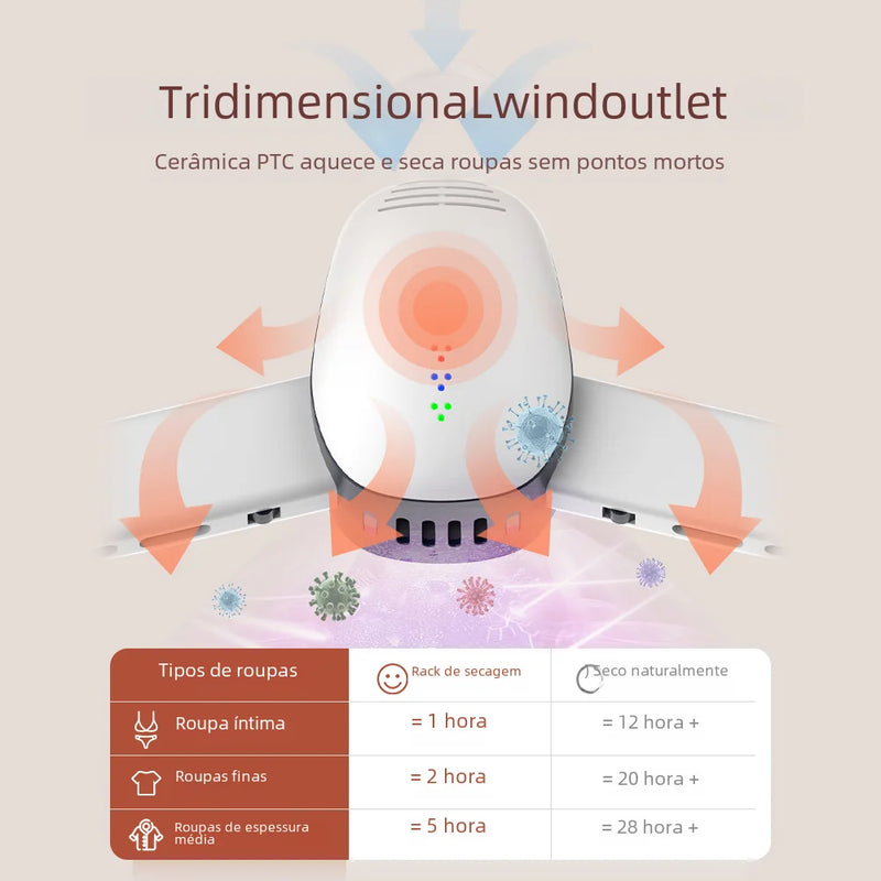 Secador de Roupas e Tênis Elétrico Portátil Bivolt