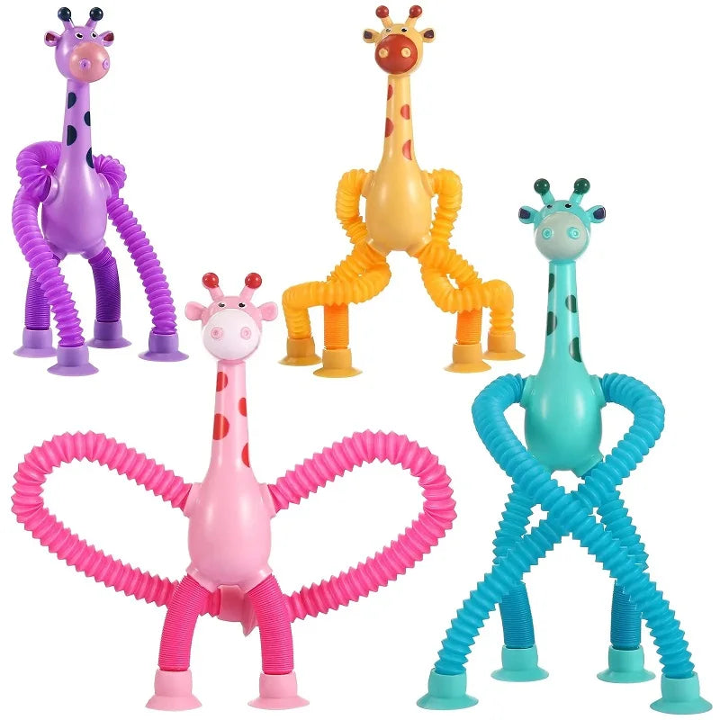 Telescopic Giraffe: Anti-Stress Toy with Suction Cups for Kids