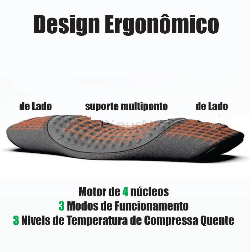 Back Pain Relief: Heating Massage Pillow with Lumbar Support